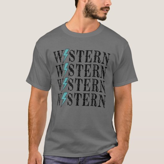 ウエスタンウエスタンウエスタンライトニングボルト Tシャツ (正面)