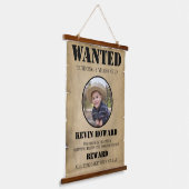 ウエスタンウォッチング誕生日ウッドトップウォールタペストリー 吊り下げ型タペストリー (傾斜あり)