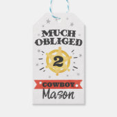 ウエスタンウォーター色誕生日サンキューラベル ギフトタグ (正面)