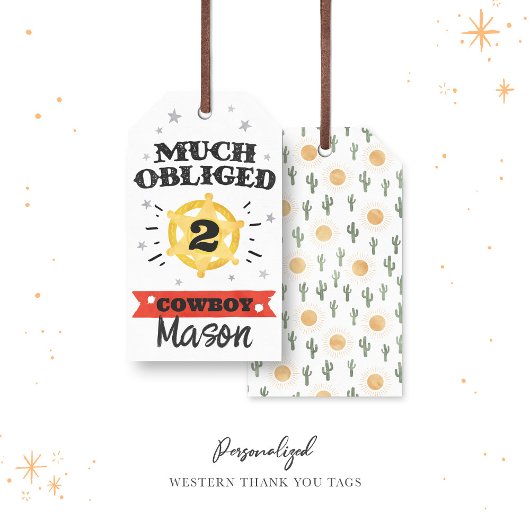 ウエスタンウォーター色誕生日サンキューラベル ギフトタグ