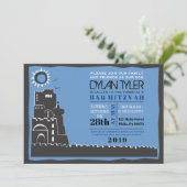 ウエスタンウォールイスラエルバーバルミツワー招待状 招待状 (スタンド正面)