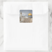 ウエスタンウォールプラザのビュー、午後遅い スクエアシール (バッグ)