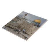 ウエスタンウォールプラザのビュー、午後遅い タイル (側面)