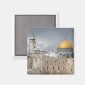 ウエスタンウォールプラザのビュー、午後遅い マグネット (正面/裏面)