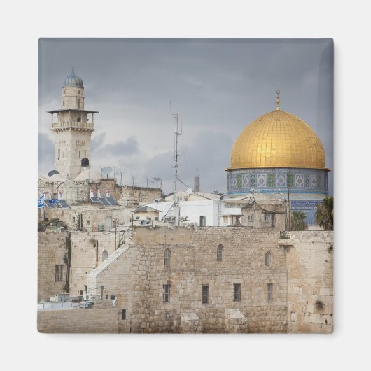 ウエスタンウォールプラザのビュー、午後遅い マグネット (正面)