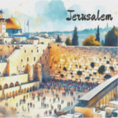 ウエスタンウォールホテルウォーターカラーアート シール (正面)