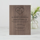 ウエスタンウッドグレイン結婚式招待状 招待状 (スタンド正面)