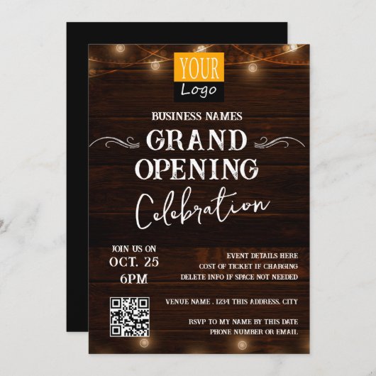 ウエスタンウッドビジネスグランドオープニング 招待状 (正面/裏面)