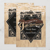 ウエスタンウッド＆ライトエンゲージメント お肉も焼くよ！ BBQパーティーのご案内 招待状 (正面/裏面)