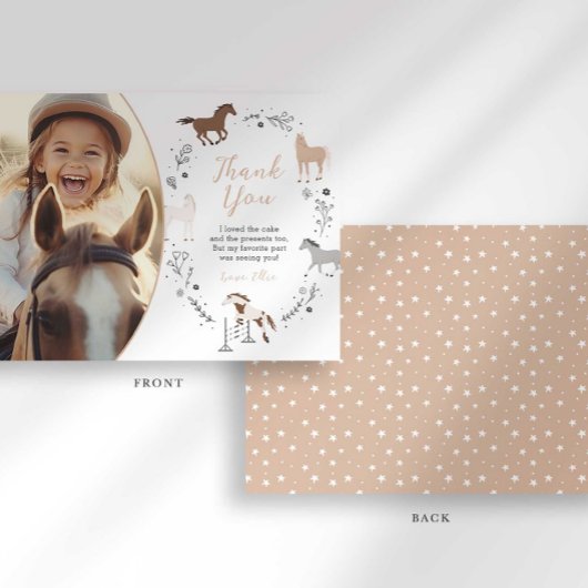 ウエスタンエクエストリアン誕生日サンキューカード 招待状