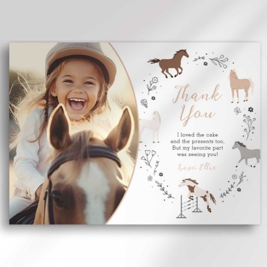 ウエスタンエクエストリアン誕生日サンキューカード 招待状