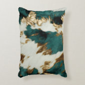 ウエスタンエメラルド金ゴールドホワイトコウィド アクセントクッション (正面(垂直))