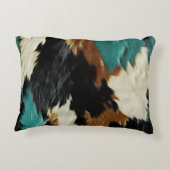 ウエスタンエメラルド金ゴールドホワイトコウィド アクセントクッション (裏面)