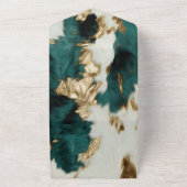 ウエスタンエメラルド金ゴールドホワイトコウィド オールインワン招待状 (外側)