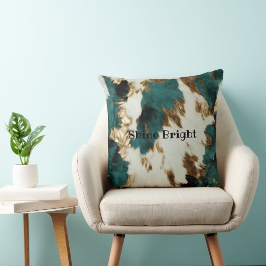 ウエスタンエメラルド金ゴールドホワイトコウィド クッション (椅子)