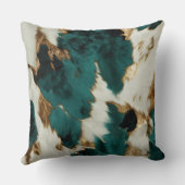 ウエスタンエメラルド金ゴールドホワイトコウィド クッション (裏面)