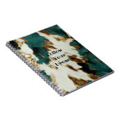 ウエスタンエメラルド金ゴールドホワイトコウィド ノートブック (右側)