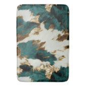 ウエスタンエメラルド金ゴールドホワイトコウィド バスマット (正面縦)