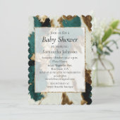 ウエスタンエメラルド金ゴールドホワイトコウィド 招待状 (スタンド正面)