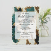 ウエスタンエメラルド金ゴールドホワイトコウィド 招待状 (スタンド正面)