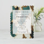 ウエスタンエメラルド金ゴールドホワイトコウィド 招待状 (スタンド正面)