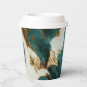 ウエスタンエメラルド金ゴールドホワイトコウィド 紙コップ (裏面)