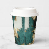 ウエスタンエメラルド金ゴールドホワイトコウィド 紙コップ (右)