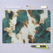 ウエスタンエメラルド金ゴールドホワイトコウィド 薄葉紙 (クラフト)