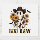 ウエスタンカウスポット不気味幽霊ブハウ スパークリングワインラベル (シングルラベル)