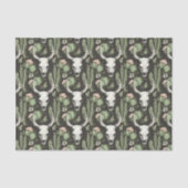 ウエスタンカウズスカルとサボテン 薄葉紙 (正面)