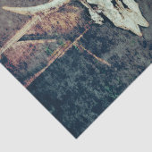 ウエスタンカウズスカルティール（緑がかった色）ブラウングランジテクスチャ 薄葉紙 (詳細)