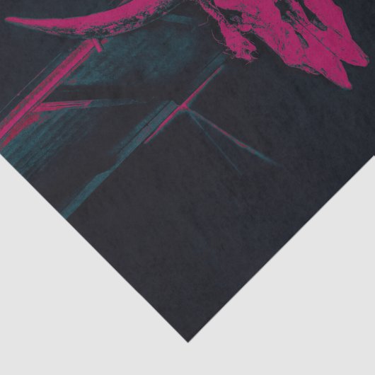 ウエスタンカウズスカル明るい赤紫色ピンクグレーグランジテクスチャ 薄葉紙 (詳細)