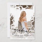 ウエスタンカウズプリント写真卒業パーティー 招待状 (正面)