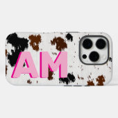 ウエスタンカウハイドピンクシャドウモノグラム Case-Mate iPhoneケース (裏面 (横))
