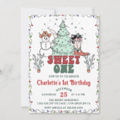 ウエスタンカウボーイクリスマススイートワン誕生日 招待状 (正面)