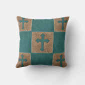 ウエスタンカウボーイクロスフェイクレザープリント クッション (裏面)