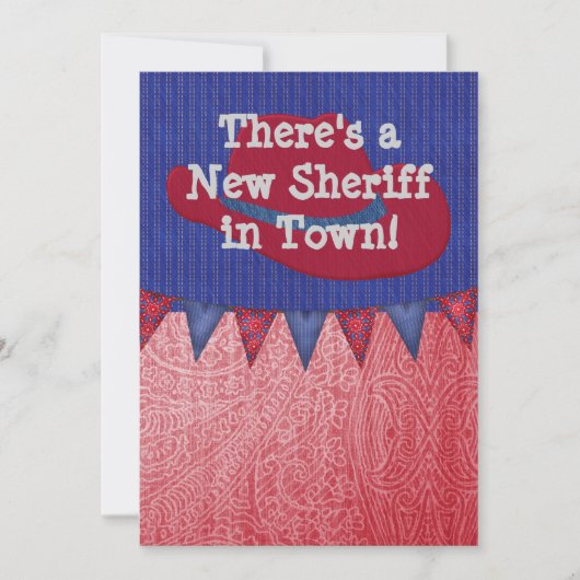 ウエスタンカウボーイシェリフベビー発表 案内状 (正面)