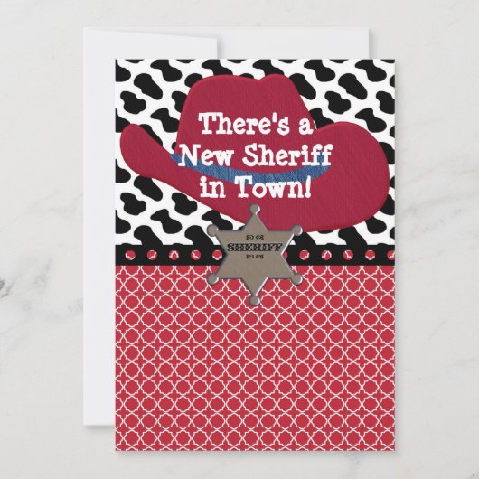 ウエスタンカウボーイシェリフベビー発表 案内状 (正面)