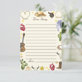 ウエスタンカウボーイバースデーパーティーフラットサンキューカード サンキューカード (スタンド正面)