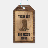 ウエスタンカウボーイバースデーパーティーメッセージカード ギフトタグ (正面)