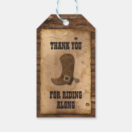 ウエスタンカウボーイバースデーパーティーメッセージカード ギフトタグ