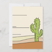 ウエスタンカウボーイパステル男女兼用ベビーシャワー 招待状 (裏面)