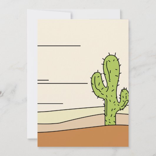 ウエスタンカウボーイパステル男女兼用ベビーシャワー 招待状 (裏面)