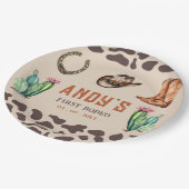 ウエスタンカウボーイファーストロデオボーイズ誕生日 ペーパープレート (アングル)