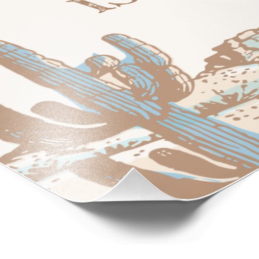 ウエスタンカウボーイファーストロデオ誕生日ウェルカムサイン フォトプリント            (角)