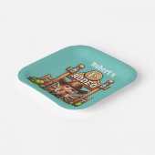 ウエスタンカウボーイファーストロデオ誕生日カスタム ペーパープレート (傾斜あり)