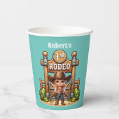 ウエスタンカウボーイファーストロデオ誕生日カスタム 紙コップ (裏面)