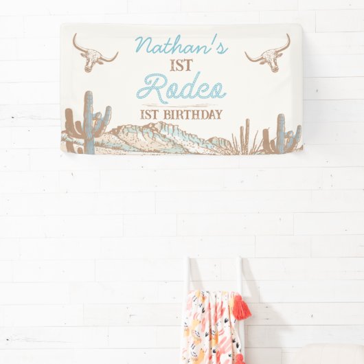 ウエスタンカウボーイファーストロデオ誕生日バナー 横断幕 (インサイチュ)