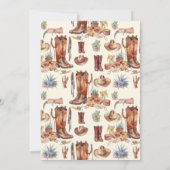 ウエスタンカウボーイファーストロデオ誕生日 招待状 (裏面)