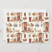 ウエスタンカウボーイファーストロデオ誕生日 招待状 (裏面)